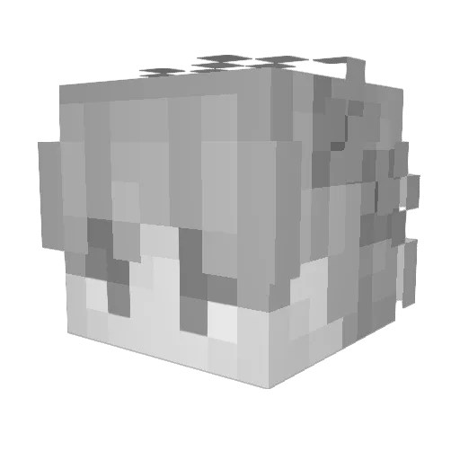queencorki Minecraft avatar head, 3D render