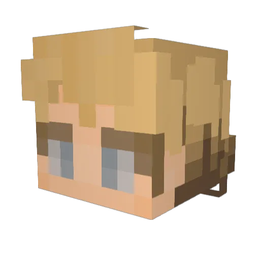 queencrissy Minecraft avatar head, 3D render