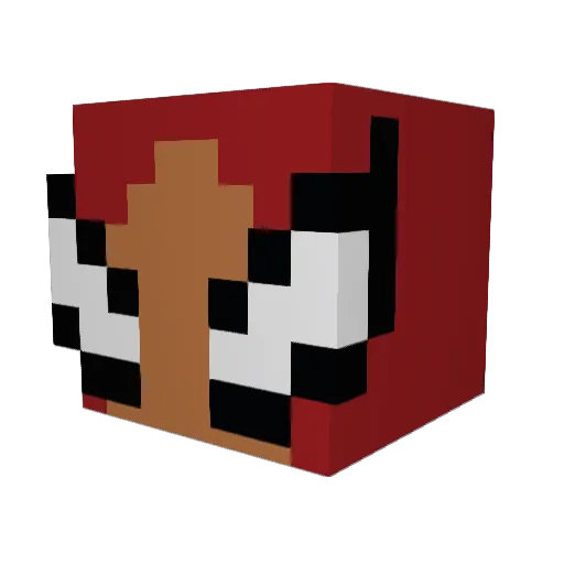 queendot Minecraft avatar head, 3D render