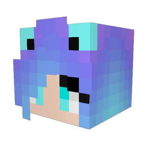 queendragonfly Minecraft avatar head, 3D render