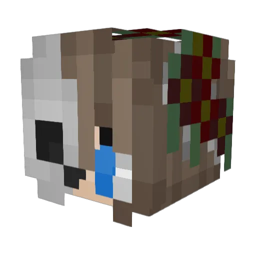 queendweeb Minecraft avatar head, 3D render