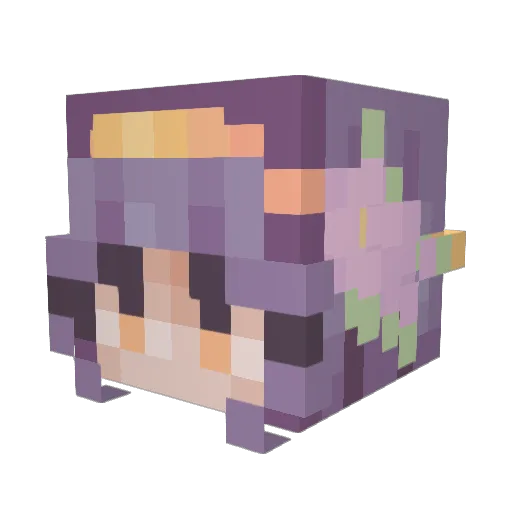 queeniesteenie Minecraft avatar head, 3D render
