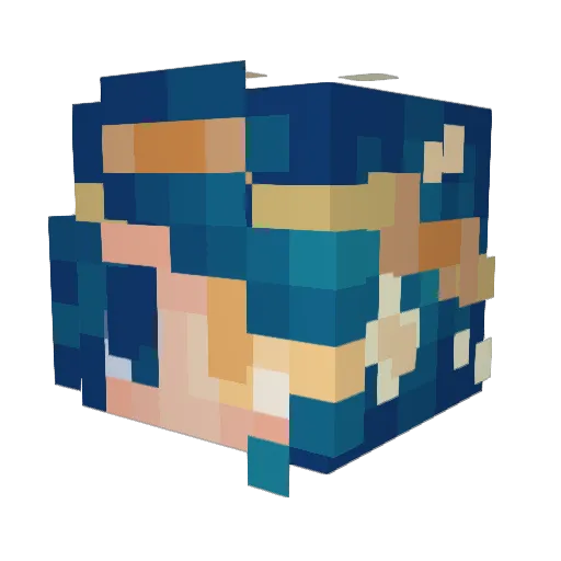 queenkiki Minecraft avatar head, 3D render