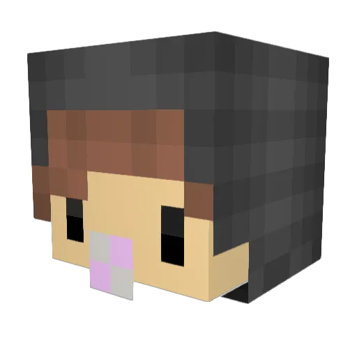 queenmallika Minecraft avatar head, 3D render
