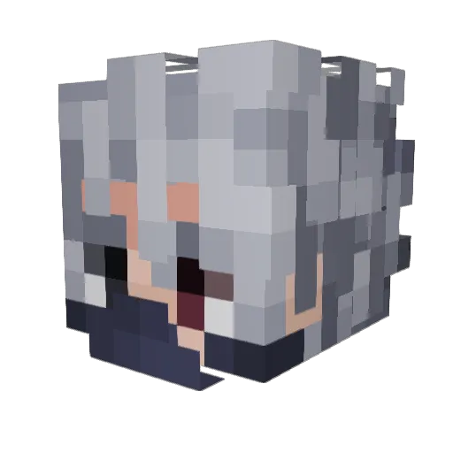 queennoemiwa Minecraft avatar head, 3D render