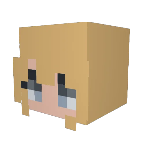 queenofaries Minecraft avatar head, 3D render