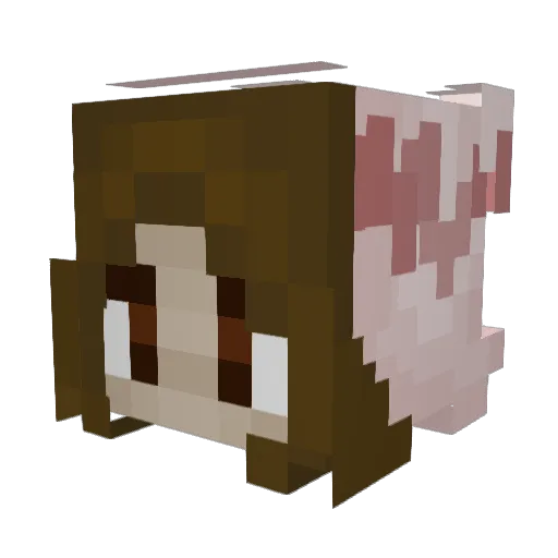 queenofthefall Minecraft avatar head, 3D render