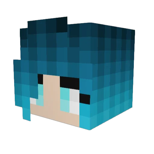 queenshani Minecraft avatar head, 3D render