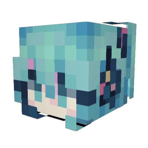 queensindel Minecraft avatar head, 3D render