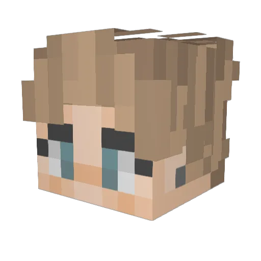 queensnix Minecraft avatar head, 3D render