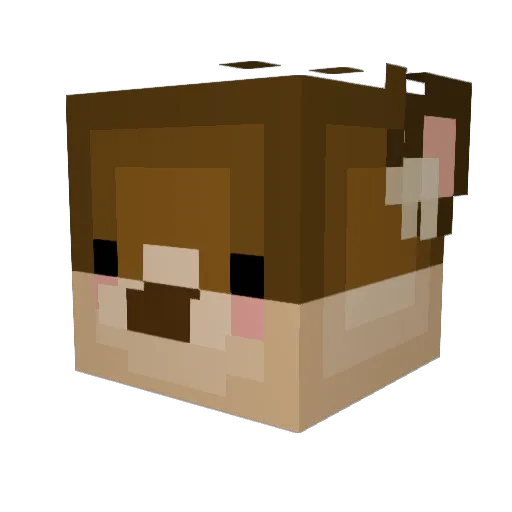 queentay Minecraft avatar head, 3D render