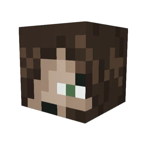 queerflowers Minecraft avatar head, 3D render