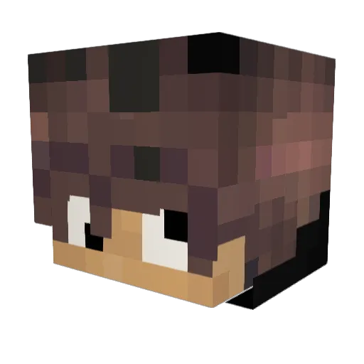 queizen Minecraft avatar head, 3D render
