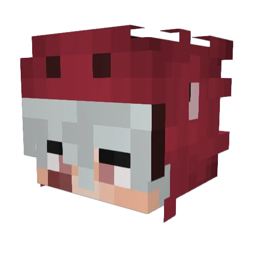 quekazoo Minecraft avatar head, 3D render