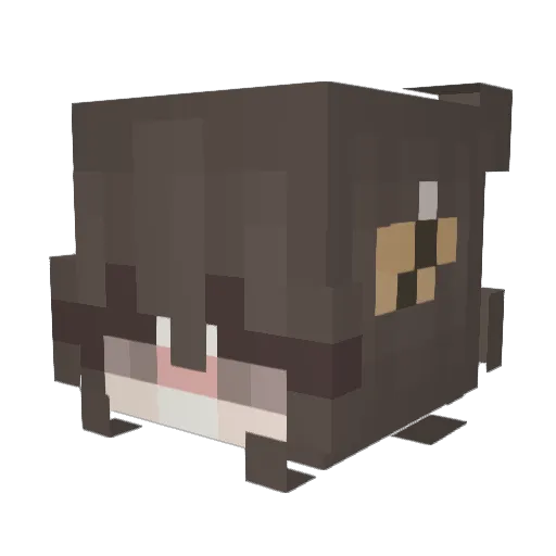 quelitaa Minecraft avatar head, 3D render