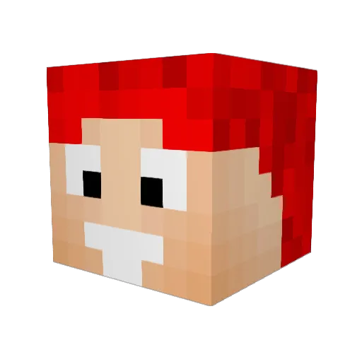 queq0 Minecraft avatar head, 3D render