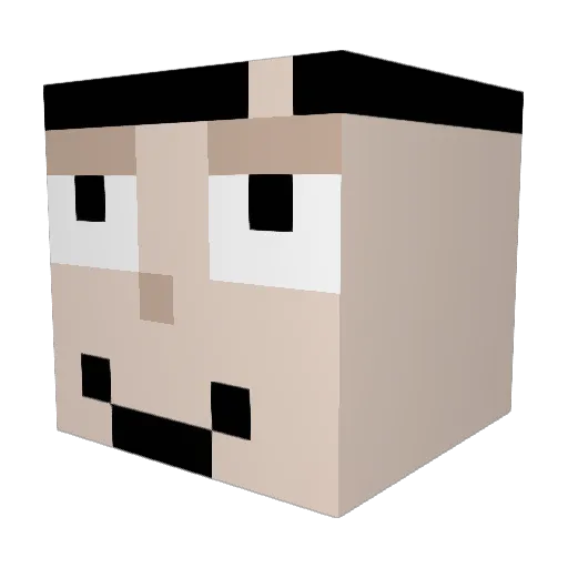 querkuog Minecraft avatar head, 3D render