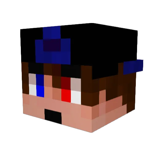 queryy Minecraft avatar head, 3D render