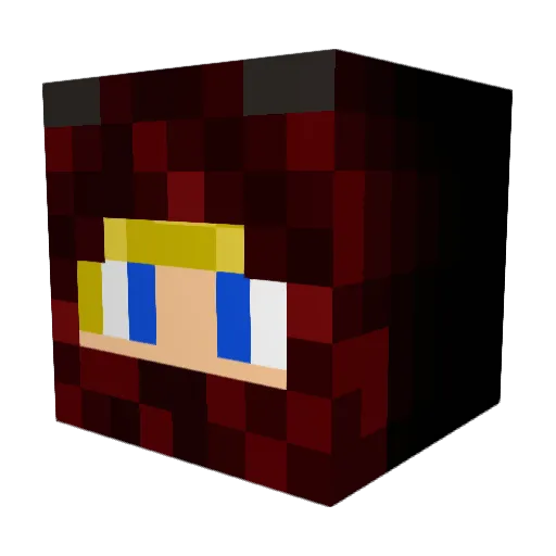 question0178 Minecraft avatar head, 3D render