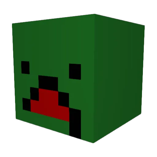 questionneck Minecraft avatar head, 3D render