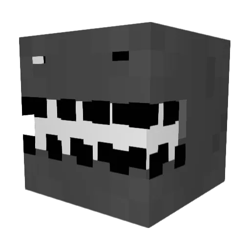 questionsbaby Minecraft avatar head, 3D render