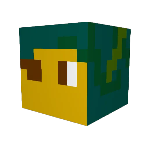 quicequance Minecraft avatar head, 3D render
