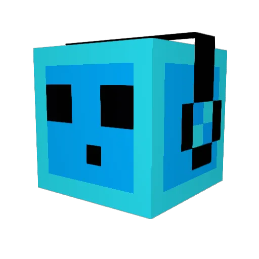 quickcreeper08 Minecraft avatar head, 3D render
