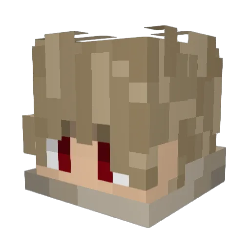 quicksandi Minecraft avatar head, 3D render