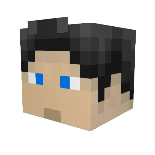 quicksil Minecraft avatar head, 3D render