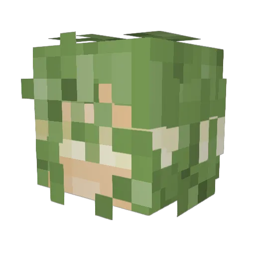 quicksilversn Minecraft avatar head, 3D render