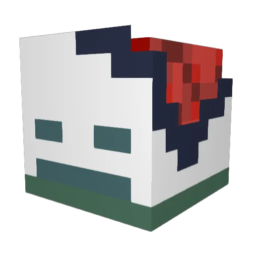 quidoba Minecraft avatar head, 3D render