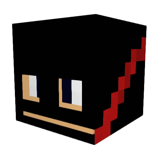 quigu Minecraft avatar head, 3D render