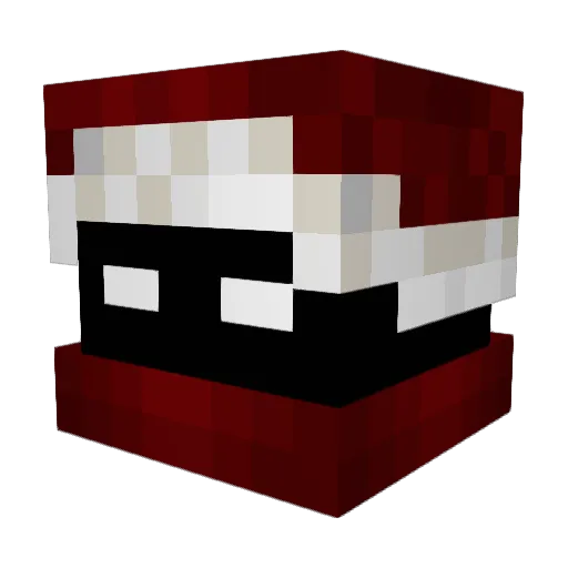 quikchaos Minecraft avatar head, 3D render