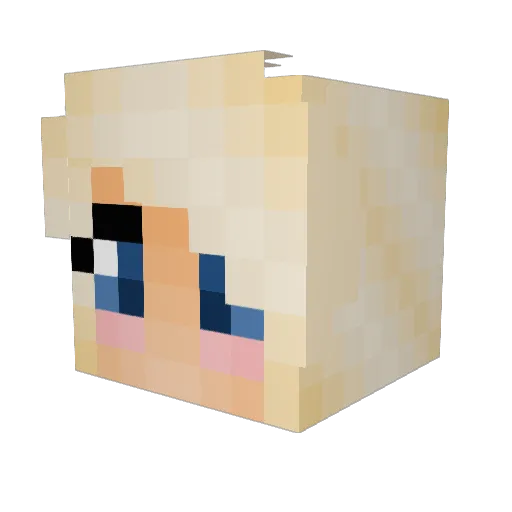 quikmcw Minecraft avatar head, 3D render