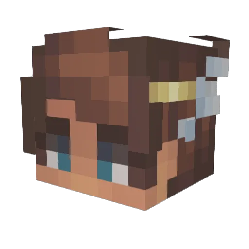 quinceexd Minecraft avatar head, 3D render