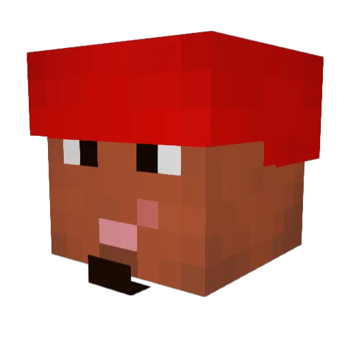 quinientos Minecraft avatar head, 3D render