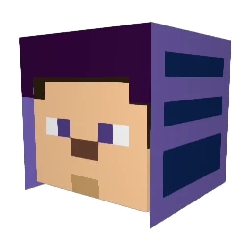 quinn488 Minecraft avatar head, 3D render