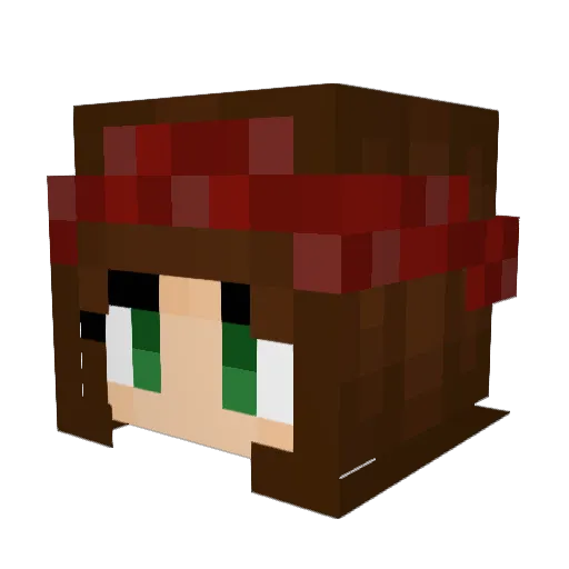 quinnly_ Minecraft avatar head, 3D render