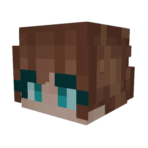 quinnshh Minecraft avatar head, 3D render