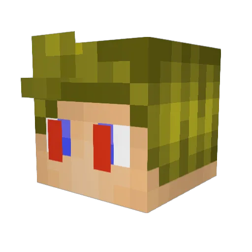 quinten1305 Minecraft avatar head, 3D render