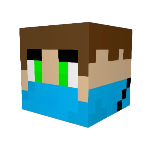 quintencrafter Minecraft avatar head, 3D render