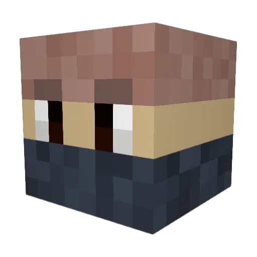 quintomo Minecraft avatar head, 3D render