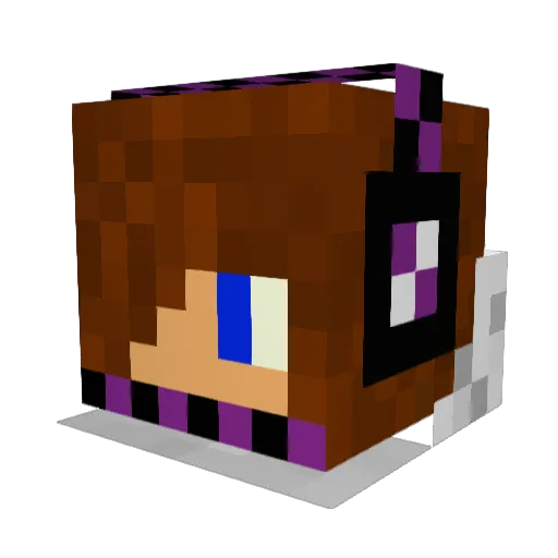 quintonius Minecraft avatar head, 3D render