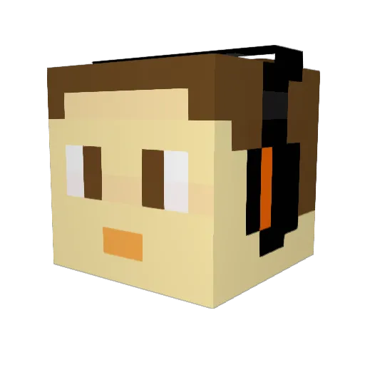 quirieel Minecraft avatar head, 3D render