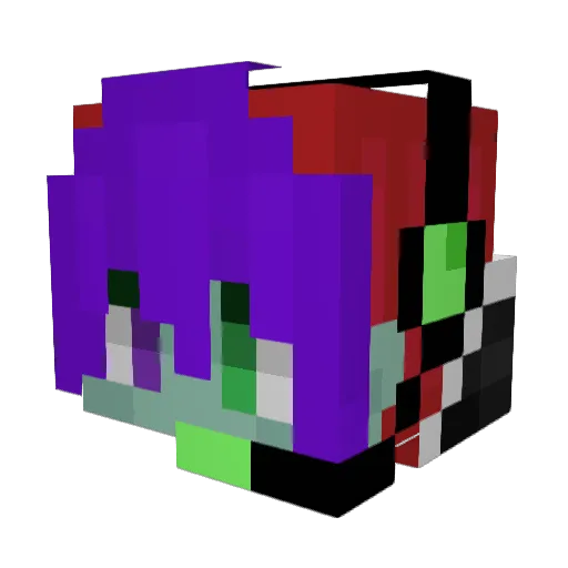 quirkyynote Minecraft avatar head, 3D render