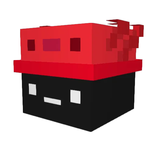 quishior Minecraft avatar head, 3D render