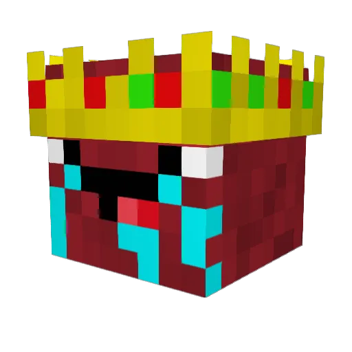 quitbuggin Minecraft avatar head, 3D render