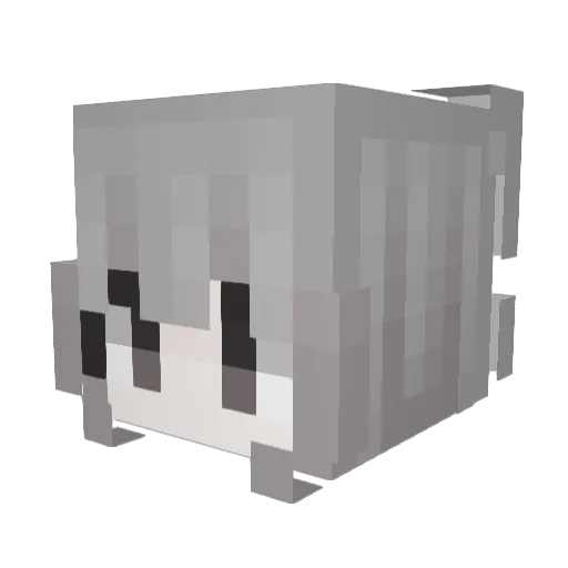quitlarp Minecraft avatar head, 3D render