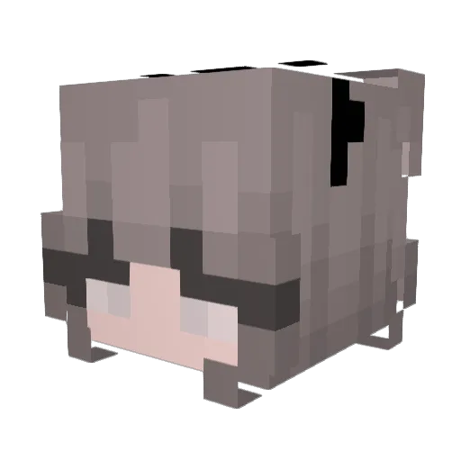 quitstabbing Minecraft avatar head, 3D render