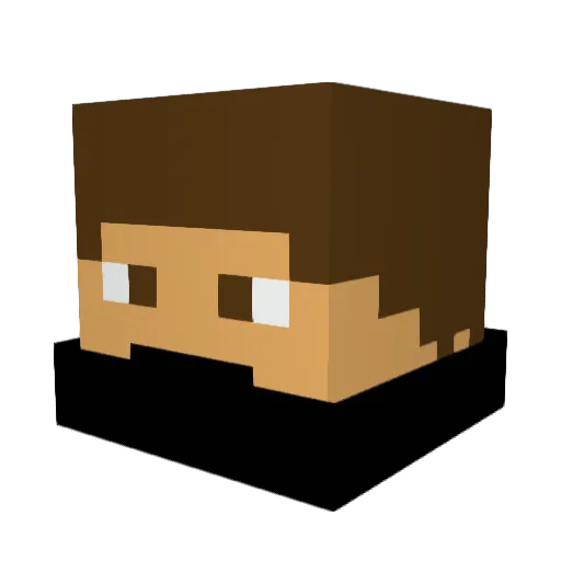 quixV2 Minecraft avatar head, 3D render